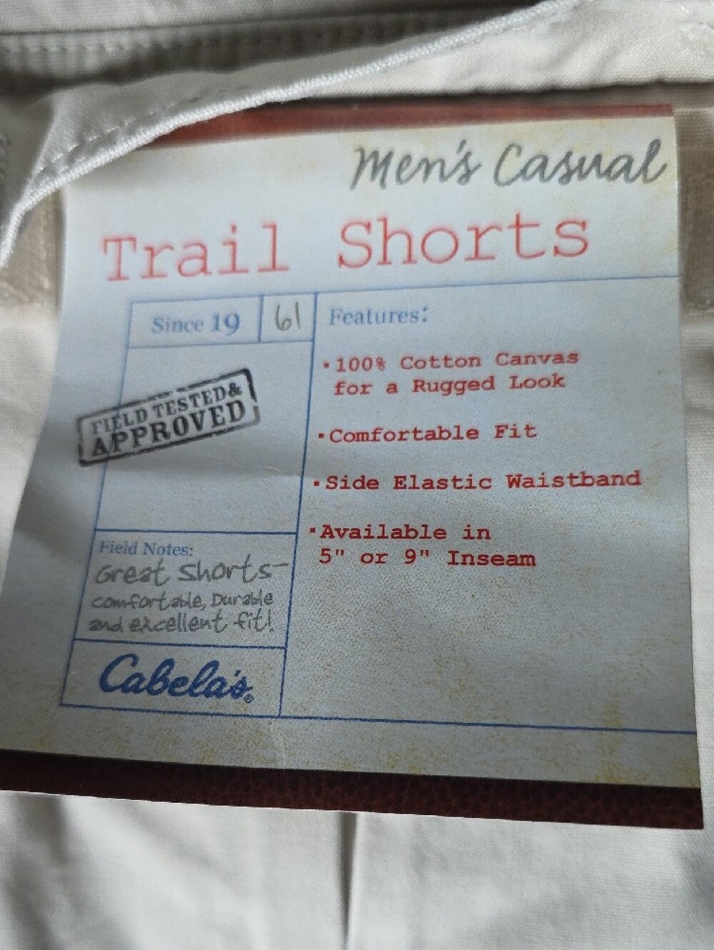 Cabela's Men's Cargo Shorts in Light Khaki - Picture 3 of 8